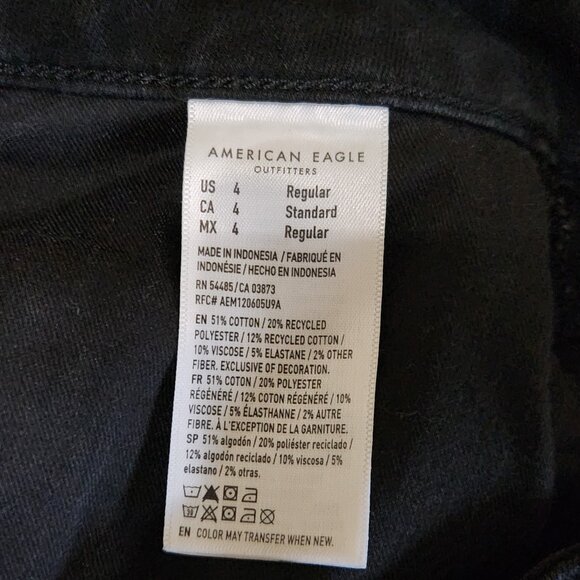 American Eagle Dream Stretch Black Jean Leggings - Picture 6 of 6